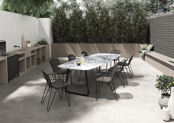 Joli verlengbare tafel Curve (faux elyps) indoor & outdoor - 1